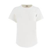 Kvinders Broderet Bomuld T-Shirt