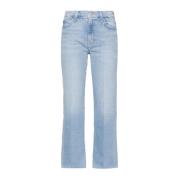 Lysblå Vasket Denim Jeans