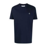 Klassisk Bomuld Orb T-Shirt - Navy