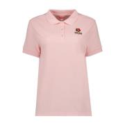 Klassisk Polo Shirt med Boke Flower Broderi