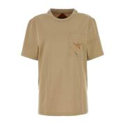 Beige Bomuld T-shirt