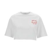 Logo Print Hvid T-shirt og Polo