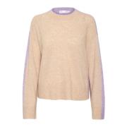 Boxy Pullover Strik i Haze Melange