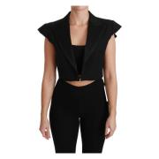 Sort Uld Cropped Blazer