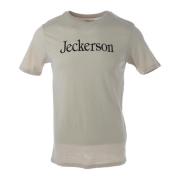 Beige Print Kortærmet T-shirt