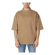 Beige Bomuld 3/4 Ærme T-shirt