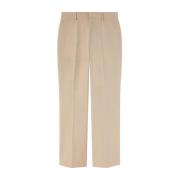 Beige Retro Flare Bukser