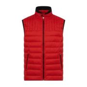 Rød Nylon Gåsedun Gilet