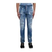 Blå Denim Skinny Jeans