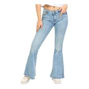 Lysvaskede Skinny Palazzo Jeans