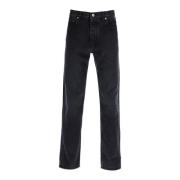 Vintage-Vasket Jeans med Regular Fit og Tapered Cut