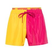 Fuchsia Farveblok Badeshorts