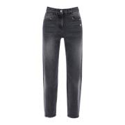 Straight Cut Jeans med Vintage Vask