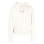 Beige Bomuldssweater med Logo Print