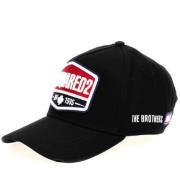 Sort baseball cap med broderet logo