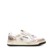 Hvid Pink Vintage Lav Top Sneakers