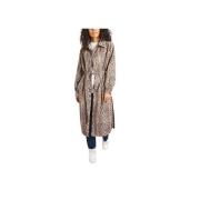 Python Print Vandtæt Trench Coat