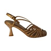 Håndvævet Kobber Metallic Sandal