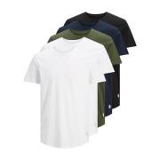 Komfortable Herre T-Shirt 5-Pack Crew Neck