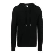 Wool and cashmere hoodie Black