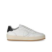 Hvid Sort Lav-Top Sneaker Nice