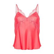 Pink Blonde Satin Viskose Top