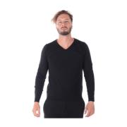 Rød V-Hals Sweater Pullover