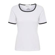 Slim Tee Top i Bright White