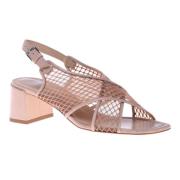 Sandal in nude mesh