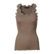 Feminin Blonde Top i Mellembrun