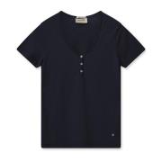 Mos Mosh Mmastin Basic Tee Toppe T-Shirts 160930 Salute Navy