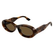 Oval solbriller i Havana Tortoise