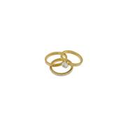 Joy Waterproof Clear CZ 3in1 Ring 18K Gold Plating