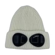 Hvid Merinould Goggle Hat