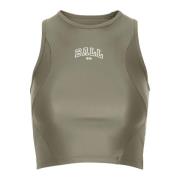 Sporty Olive Top med Logo