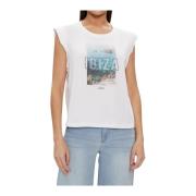 Ibiza Front Print Bomuld T-shirt