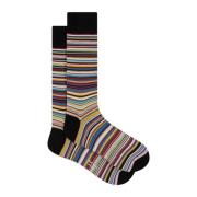 'Signature Stripe' Silk-Blend Socks