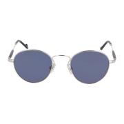 Elegant rund metal solbrille kollektion