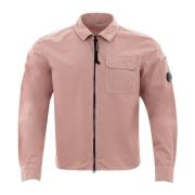 Støvet Pink Overshirt med Lynlås