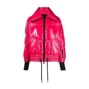 Fuchsia Ski Coat med Funktioner