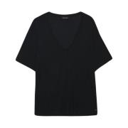 Sort Vale Tee - Micro Modal/Cashmere