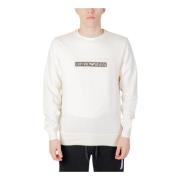 Hvid Printet Langærmet Sweatshirt