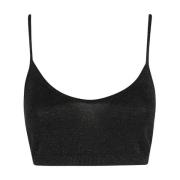 Lurex Cropped Top med Tynde Stropper