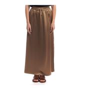 Casual Satin Maxi Skørt