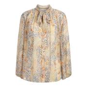 Heritage Garden Bluse med Sløjfe Krave