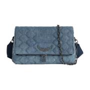 Denim Glitter Quilted Rocky Taske