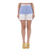 Stribet Poplin Bermuda Shorts