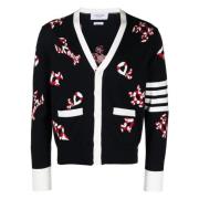 Stilfuld V-hals Cardigan Sweater