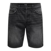 Klassisk Pasform Denim Shorts