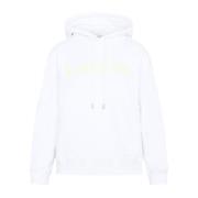 Hvid Classic Fit Hoodie med Logo